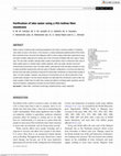 Research paper thumbnail of Water purification from lake water source using PES hollow fiber membrane