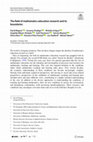 Research paper thumbnail of The field of mathematics education research and its boundaries