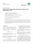 Research paper thumbnail of Range-Kernel Orthogonality and Elementary Operators: The Nonsmoothness Case