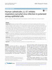 Research paper thumbnail of Human cathelicidin, LL-37, inhibits respiratory syncytial virus infection in polarized airway epithelial cells