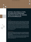 Research paper thumbnail of Sentido, relevância e papel do rádio no ecossistema midiático digital em cenário de plataformização