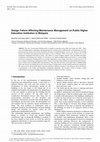 Research paper thumbnail of Design Failure Affecting Maintenance Management on Public Higher Education Institution in Malaysia