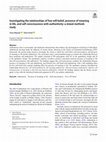 Research paper thumbnail of Investigating the relationships of free will belief, presence of meaning in life, and self-consciousness with authenticity: a mixed-methods study