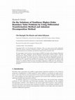 Research paper thumbnail of On the Solutions of Nonlinear Higher-Order Boundary Value Problems by Using Differential Transformation Method and Adomian Decomposition Method