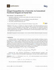 Research paper thumbnail of Integral Inequalities for s-Convexity via Generalized Fractional Integrals on Fractal Sets