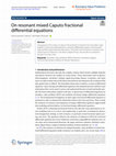 Research paper thumbnail of On resonant mixed Caputo fractional differential equations