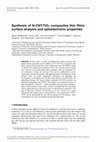 Synthesis of N-CNT/TiO2 composites thin films: surface analysis and optoelectronic properties Cover Page