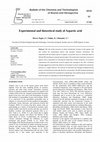 Research paper thumbnail of Experimental and theoretical study of Aspartic acid