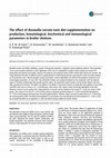 The effect of Boswellia serrata resin diet supplementation on production, hematological, biochemical and immunological parameters in broiler chickens Cover Page