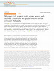 Research paper thumbnail of Nitrogen-rich organic soils under warm well-drained conditions are global nitrous oxide emission hotspots