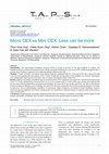 Research paper thumbnail of Micro CEX vs Mini CEX: Less can be more