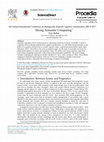 Research paper thumbnail of Strong Semantic Computing ⁎ ⁎Conversations with the following people helped me develop some aspects of this paper: Riccardo Sanz, Jack Copeland, John Barker, Kevin O'Regan and Gadi Pinkus