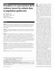 Research paper thumbnail of Prévalence et cooccurrence de la violence envers les enfants dans la population québécoise