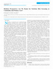 Research paper thumbnail of Dietitian Perspectives: Are We Ready for Nutrition Risk Screening in Community and Primary Care?