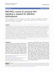 Research paper thumbnail of Mtf2-PRC2 control of canonical Wnt signaling is required for definitive erythropoiesis