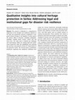 Research paper thumbnail of Qualitative insights into cultural heritage protection in Serbia: Addressing legal and institutional gaps for disaster risk resilience