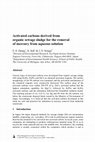 Research paper thumbnail of Activated Carbons Derived FromOrganic Sewage Sludge For The RemovalOf Mercury From Aqueous Solution