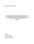 Research paper thumbnail of PROPUESTA DE UN PROGRAMA DE EDUCACIÓN CONTEXTUALIZADO PARA PREVENCIÓN Y MITIGACIÓN DE RIESGOS NATURALES, TECNOLÓGICOS Y ANTRÓPICOS, BAJO EL ENFOQUE DEL DESARROLLO SOSTENIBLE Y CALIDAD DE VIDA, EN EL ESTADO CARABOBO