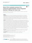 Research paper thumbnail of More-2-Eat: evaluation protocol of a multi-site implementation of the Integrated Nutrition Pathway for Acute Care