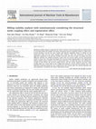 Research paper thumbnail of Milling stability analysis with simultaneously considering the structural mode coupling effect and regenerative effect