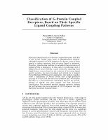 Research paper thumbnail of Classification of G-Protein Coupled Receptors, Based on Their Specific Ligand Coupling Patterns