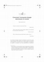 Research paper thumbnail of Comment l’entreprise élargie "intégrale" réenchante le monde.