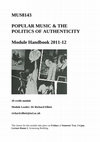 Research paper thumbnail of Popular Music and the Politics of Authenticity