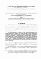 Research paper thumbnail of Los valores del ordenamiento jurídico en la nueva Constitución ecuatoriana: El buen vivir como principio rector de la convivencia ciudadana