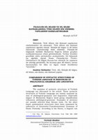 Research paper thumbnail of Filolojik-Dil Bilgisi ve Dil Bilimi Kaynaklarında Türk Dilinin Söz Dizimsel Yapılarının Karşılaştırılması" (Comparison of Syntactic Structures of Turkish Language in Resources of Philological-Grammar and Linguistics),