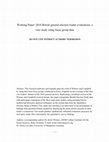 Research paper thumbnail of 2010 British general election leader evaluations: a case study using focus group data