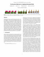 Research paper thumbnail of Continuation Methods for Adapting Simulated Skills