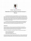 Research paper thumbnail of FEDERALISM AS AN ESSENTIALLY CONTESTED CONCEPT - A DISCUSS