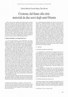 Research paper thumbnail of Mariotti V., Massa S., Ravasi T. 2008, Cremona, dal fiume alla città: materiali da due scavi degli Anni Ottanta