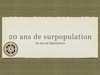 Research paper thumbnail of Vingt ans de surpopulation. Vingt ans de législations