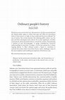 Research paper thumbnail of Ordinary People's History