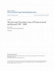 Research paper thumbnail of The Necessity Procedure: Laws of Torture in Israel and Beyond, 1987-2009