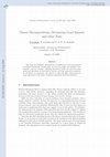 Research paper thumbnail of Tensor decompositions, alternating least squares and other tales