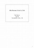 Research paper thumbnail of The Western Front in 1916 (lecture): Verdun and the Somme