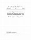 Research paper thumbnail of A New Purpose for International Broadcasting: Subsidizing Deliberative Technologies in Non-transitioning States