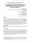 Research paper thumbnail of La experiencia de Estudiantes de Doxa: contribuyendo como nuevo medio a la opinión ciudadana