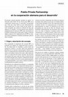 Research paper thumbnail of Public-Private Partnership en la cooperacion alemana para el desarrollo