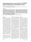 Research paper thumbnail of Hydrogeological behaviour of some fault zones in a carbonate aquifer of Southern Italy: an experimentally based model.