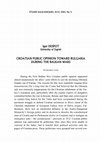 Research paper thumbnail of Croatian public opinion toward Bulgaria during the Balkan Wars