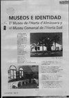 Research paper thumbnail of Museos e Identidad. El Museu Comarcal de l'Horta Sud y el Museu de l'Horta d'Almàssera