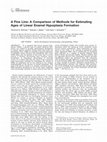 Research paper thumbnail of A fine line: a comparison of methods for estimating ages of linear enamel hypoplasia formation