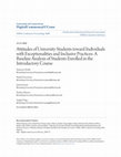 Research paper thumbnail of ATTITUDES OF STUDENTS IN EXCEPTIONAL PROGRAMS