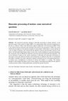 Research paper thumbnail of Binocular processing of motion: Some unresolved questions