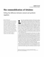 Research paper thumbnail of The commodification of fetishes: Telling the difference between natural and synthetic sapphires