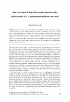 Research paper thumbnail of Soa's Version: Ironic Form and Content in The Self‐Account of A Transnational métisse Narrator