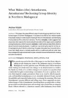 Research paper thumbnail of What Makes (the) Antankarana, Antankarana? Reckoning Group Identity In Northern Madagascar